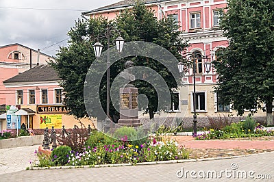 General Seslavin memorial in the city of Rzhev, Tver region, Russia. Editorial Stock Photo